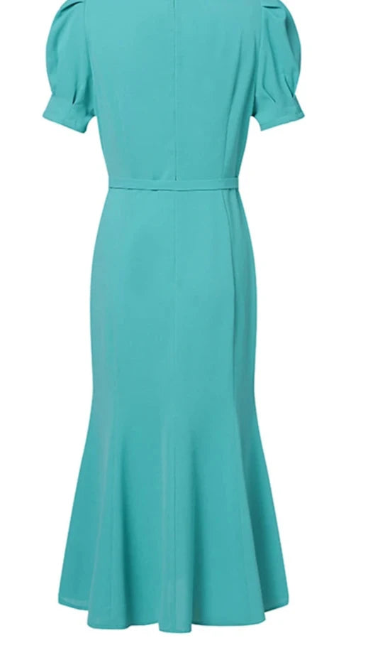 Vestido tubinho com saia trompete Lísia